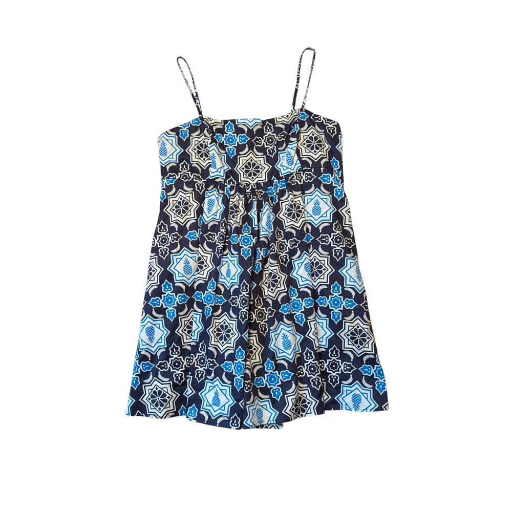 HUTCH by Anthropologie Geometric Tile Cami Dress Womens Size XL Blue Navy